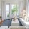 a living room with a large window